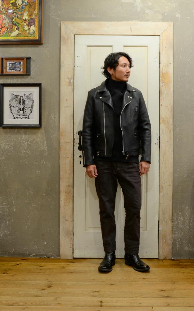 LAID.BACK.TAYLOR ADDICT CLOTHES ACVM ADDICT CLOTHES JAPAN Rolling dub trio AD-03 BRITISH ASYMMETRY JACKET SHEEP RIDERS JACKET LEATHE BOOTS KNIT  仙台 宮城県 宮城 レイドバックテイラー ローリングダブトリオ アディクト アディクトクローズ アディクトクローズジャパン