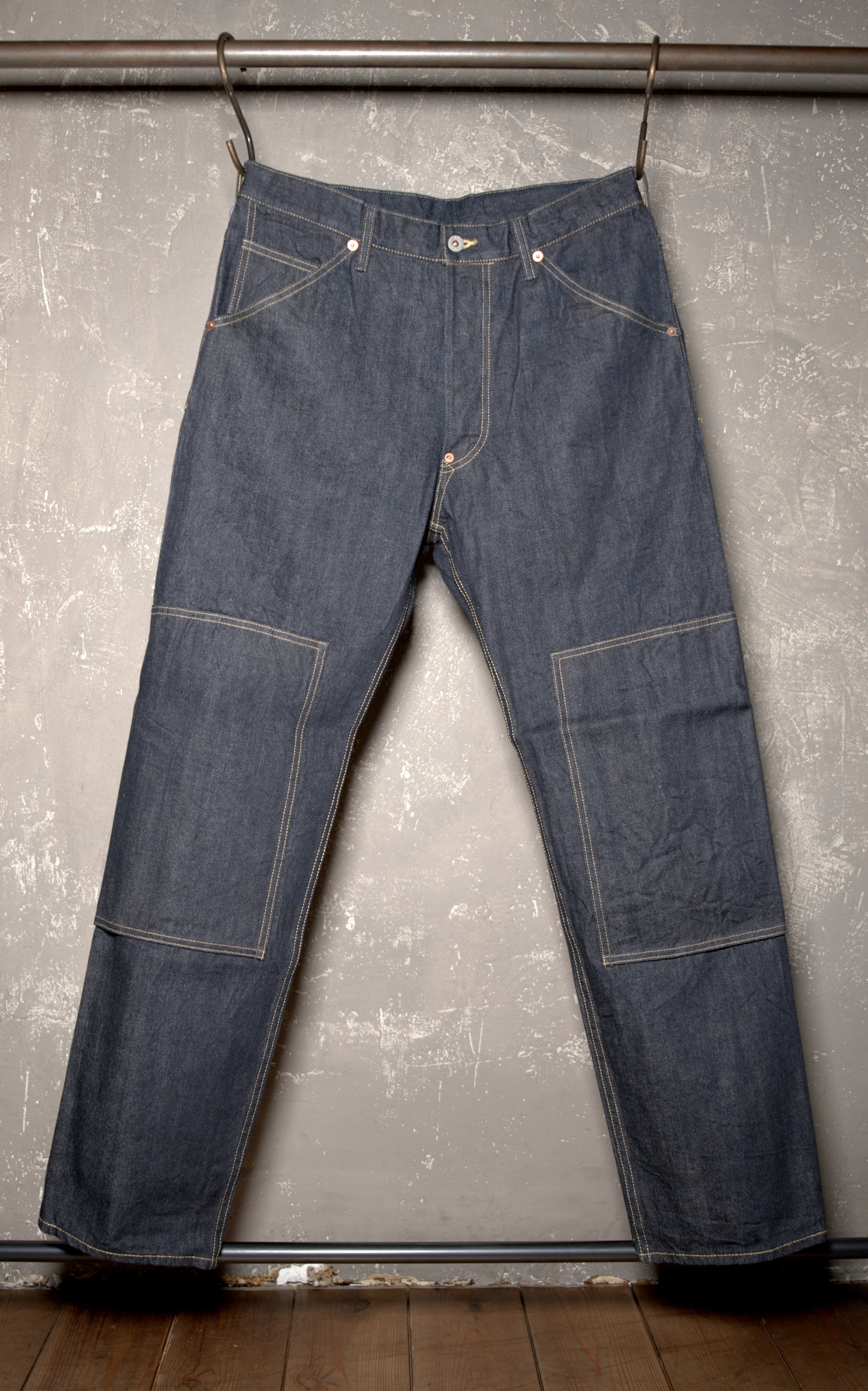 パンツ geeks DENIM DOWBLE KNEE HALF PANTS geeks denim double knee half pants - パンツオンライン geeks DENIM